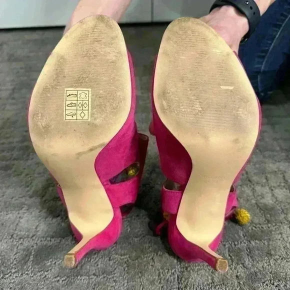 Nine West  - Maya Pink Suede Sandal - 6.5 - Picture 7 of 7